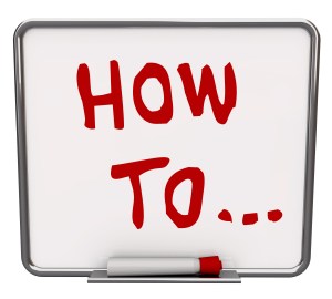 How To Words on Dry Erase Board Instructions